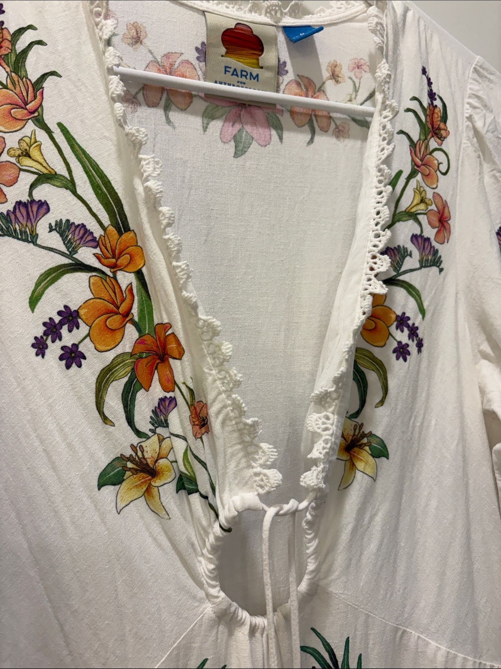 Farm Rio x Anthropologie Cutout Floral Maxi Dress Size M - Picture 16 of 16
